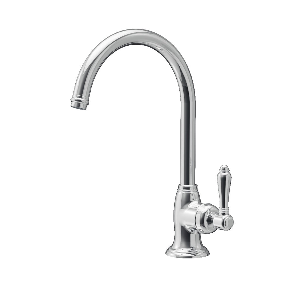 Nicolazzi Regal Classic 1 Hole Kitchen Mixer Chrome / Metal Lever