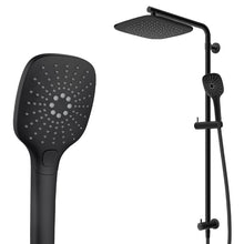 Load image into Gallery viewer, Elementi Splash Square 3 Function Column Shower Black
