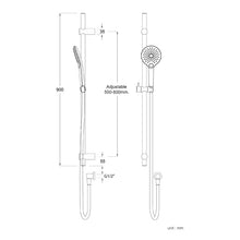 Load image into Gallery viewer, Splash Plus Round Slide Shower 900mm 3Fct - Chrome
