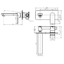 Load image into Gallery viewer, Nevis Wall Basin Mixer - Black
