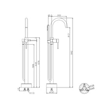 Load image into Gallery viewer, Elementi Uno Bath Filler w Hand Piece Chrome
