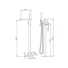 Load image into Gallery viewer, Elementi Ion Bath Filler w Hand Piece Black Finish
