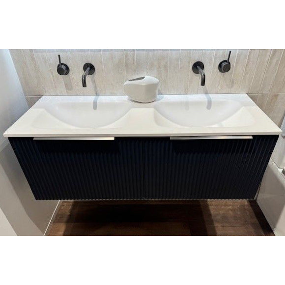 Forma Spio 1200 2 Drawer Vanity Double Basin Black Bark