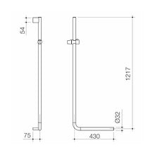 Load image into Gallery viewer, Caroma Opal Support 90 Degree Shower Rail Chrome
