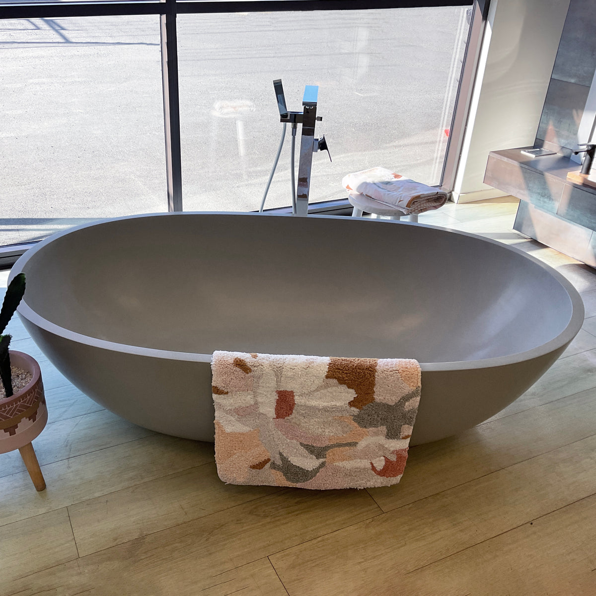 Apaiser Haven 1760 Freestanding Stone Bath Luxe Grey – Outlet by Oakleys