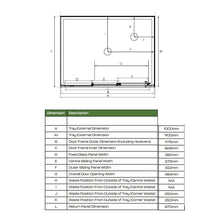 Load image into Gallery viewer, Symphony Aquero 1000x900 Flat Wall 3 Stacker Door Shower Enclosure Silver
