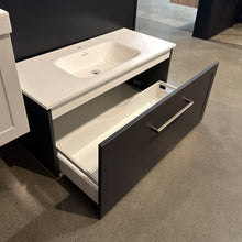 Load image into Gallery viewer, Array Oslo Serifos 1000 Single Drawer Wall Hung Vanity in Slate Thermoform
