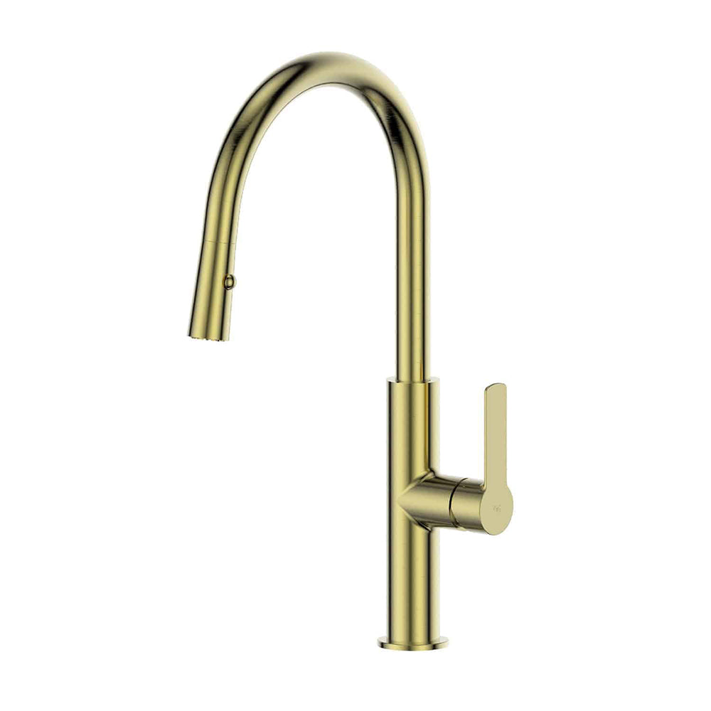 Astro II Pull-Down Sink Mixer Brushed Brass