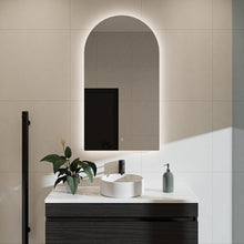 Load image into Gallery viewer, Newtech Ambience Arch 600x1000 Back Lit LED Mirror with Demister
