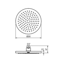 Load image into Gallery viewer, Crestial 200mm Round Shower Head Chrome
