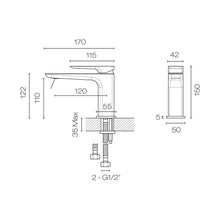 Load image into Gallery viewer, Como Basin Mixer Brushed Gunmetal PVD
