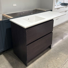 Load image into Gallery viewer, 900 Modern Laundry Cabinet Noce
