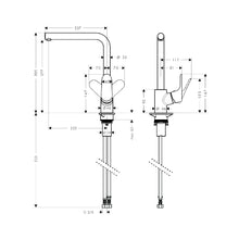 Load image into Gallery viewer, Hansgrohe Focus M41 1J 280mm Swivel Spout Kitchen Mixer Chrome
