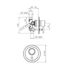 Load image into Gallery viewer, Methven Minimalist Shower Diverter Mixer - Chrome
