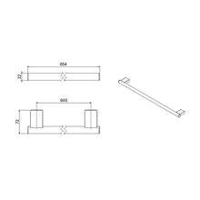 Load image into Gallery viewer, Mike Pro Single Towel Rail Chrome
