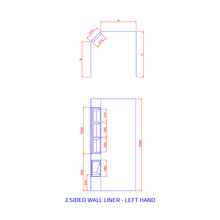 Load image into Gallery viewer, Millennium 1000 3 Sided Left Hand Moulded Wall Centre Waste Satin Frame Shower Enclosure
