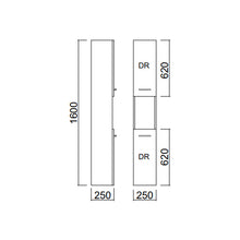 Load image into Gallery viewer, Two Door Wall Hung Storage Tower Anthracite
