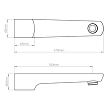Load image into Gallery viewer, Foreno North Bath Spout Chrome
