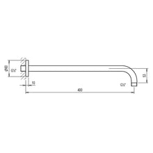 Load image into Gallery viewer, Crestial Round Shower Wall Arm Chrome
