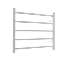Load image into Gallery viewer, Quadro 530x600 Square 5 Bar Heated Towel Rail White
