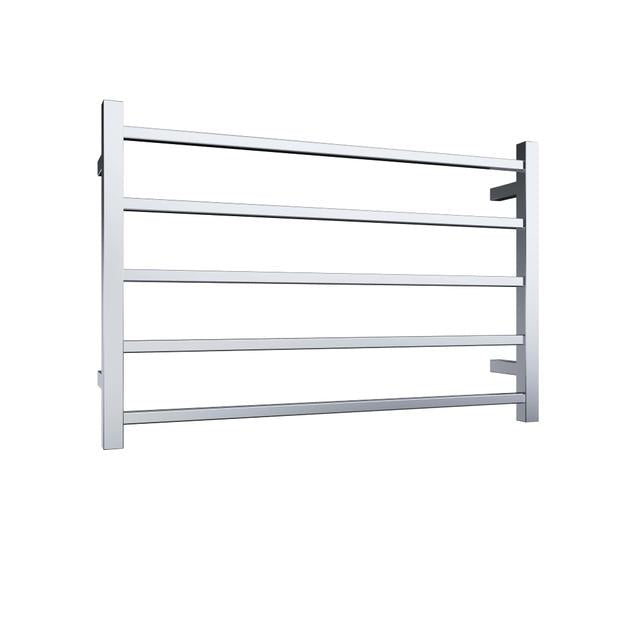 Quadro 530x800 Square 5 Bar Heated Towel Rail Chrome