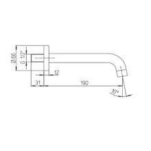 Load image into Gallery viewer, Paini Cox Bath Spout 190mm Chrome
