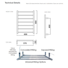 Load image into Gallery viewer, Evoke 7-Bar Heated Towel Rail Brushed Brass
