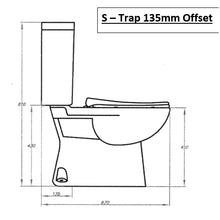 Load image into Gallery viewer, Blanc S Trap Close Coupled Toilet Suite Soft Close Seat
