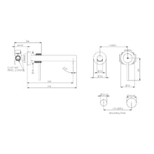 Load image into Gallery viewer, Mika Wall Basin Mixer Brushed Brass
