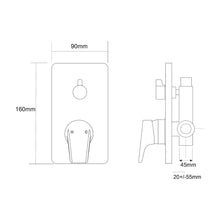 Load image into Gallery viewer, Voda Olympia Bath Shower Diverter Mixer Brushed Nickel
