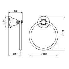 Load image into Gallery viewer, Greens Polaro Towel Ring Brushed Nickel
