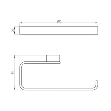 Load image into Gallery viewer, Quadro Towel Rail 205mm
