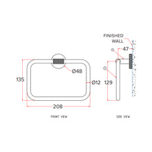 Load image into Gallery viewer, Motivo Knurled Towel Ring Matte Black
