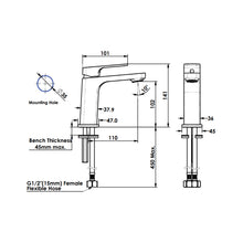 Load image into Gallery viewer, Swept Basin Mixer Brushed Copper
