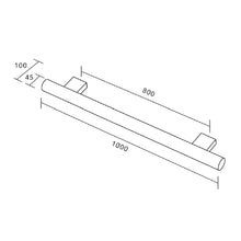 Load image into Gallery viewer, Heiko 1000mm with Robe Hook Vertical Pole Heated Towel Warmer Polished Chrome
