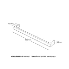 Load image into Gallery viewer, Heirloom Strata Studio 1 Heated Rail 632mm Brushed Nickel
