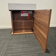 Load image into Gallery viewer, Spin 450 Wall Hang Vanity Right - 1 Door + Towel Hook Classic Walnut Timberland
