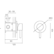 Load image into Gallery viewer, Tube Shower Mixer Black
