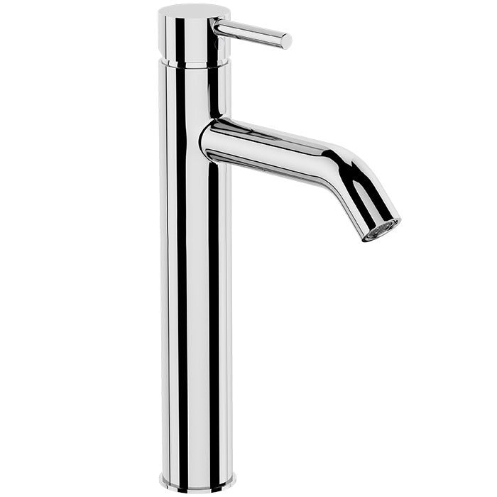 Uno Extended Height Basin Mixer Curved Spout - Chrome