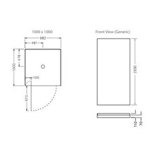 Load image into Gallery viewer, Englefield Valencia Elite 1000 Alcove Moulded Shower Enclosure Metallic Chrome
