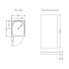 Load image into Gallery viewer, Englefield Valencia Elite 750x900 Alcove Moulded Shower Enclosure White
