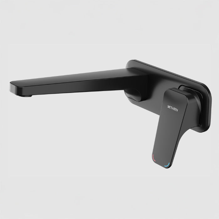 Waipori Wall Mounted Single Lever Mixer Matte Black