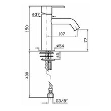Load image into Gallery viewer, Zucchetti Gill Basin Mixer Brushed Metal Black
