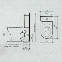 Load image into Gallery viewer, Clark Alto II BTW Bottom Entry Toilet Suite White
