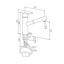 Load image into Gallery viewer, Buddy Low Height Pull Out Spray Kitchen Mixer Chrome
