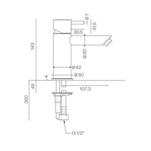 Load image into Gallery viewer, Buddy Low Straight Spout Basin Mixer Brushed Nickel
