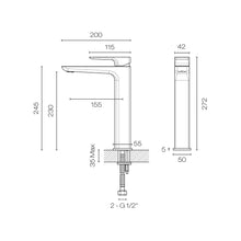 Load image into Gallery viewer, Como Vessel Basin Mixer Brushed Gunmetal PVD
