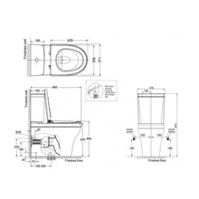 Load image into Gallery viewer, American Standard Cygnet Overheight Square CC BTW Bottom Inlet Toilet Suite
