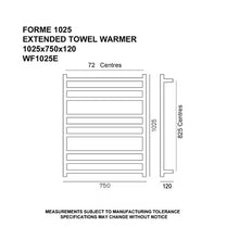 Load image into Gallery viewer, Forme 1025x750 Heated Towel Rail Polished Stainless Steel
