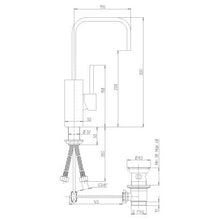 Load image into Gallery viewer, Dax Basin Mixer With Popup Waste Chrome
